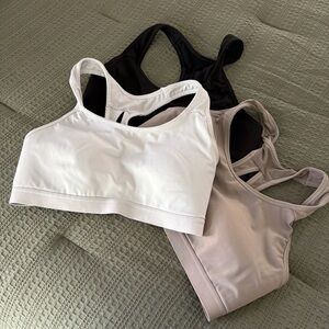 Avia Sports Bras - Black, White, and Cream bundle
